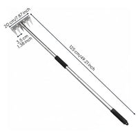 Detachable Blade Garden Hoe Multi-Functional Heavy Duty Weeding Rake Replaceable Tines Gardening Tool for Gardeners