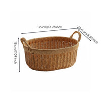 Woven Fruit Tray Multipurpose Rattan Basket Tray Multiuse for Living Room