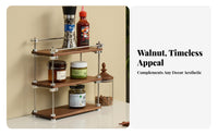 Multi-Tier Desk Shelf Space Saving Adjustable Tiered Stand Multifunctional