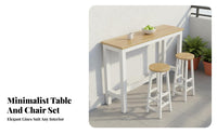 Versatile Design Long Narrow Bar Table Easy to Clean Wall Side High Top Table Sturdy and Stable Wear-Resistant for Apartment Dwellers, Interior Designers, Balcony, Hallway, Behind Couch, Living Room