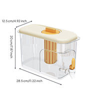 BPABPA-Safe Cold Water Pitcher with Spigot Food-Grade Beverage Dispenser with Tap Transparent Drink Dispenser with Spigot Large-Capacity for Families