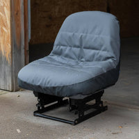 Lawn Mower Seat Cover Elastic Hem Tractor Seat Cover Vehicle Accessory Sturdy Duty Storage Pockets for Landscapers, Farm