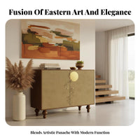 Mid-Centuryera Modern and aesthetic Woven Door Cupboard Freestanding Design Storage Cabinet Multifunctional Sideboard Sturdy Construction for Apartment Dwellers, Homeowners, Interior Decorators, Entryway, Hallway, Living Room, Bedroom