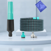 Handgun-Style gripGrip Expandable Hose with Spray Portable Hose with Spray Nozzle Kink-Resistant Leak-Proof for Patio Cleaning