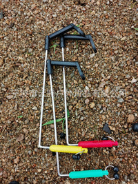 Aluminum Alloy Fishing Rod Holder with Ground Spike, Foldable, Multi-Directional Rotation
