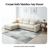Cat-Scratch Resistant L-Shaped Sectional Sofa Wide Seating Minimalist Sectional Couch with Chaise Solid Wood Frame Modern Chaise Lounge Couch High-Density Foam for Pet Owners, Apartment Dwellers, Homeowners, Small Areas, Home, Studio, Office