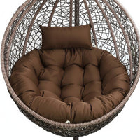 Washable Hanging Egg Chair Cushion Removable Cover Thick Hanging Basket Cushion Soft & Comfortable for Adults, Teens, Indoor, Outdoor, Patio