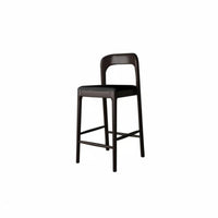 Wooden Bar Stool with supportrest Modern Minimalist Upholstered High Seat with support Support Comfortable Seating Easy to Clean
