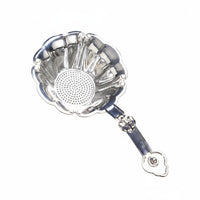 Decorative Pattern Alloy Tea Sieve Rust Resistant Gongfu Tea Strainer Compact Kitchenware