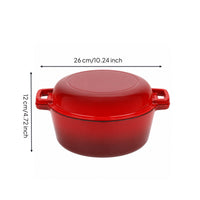 Enameled Cast Iron Dutch Oven Stovetop Dutch Oven with Lid Even Heating Enameled Cast Iron Vessel for Home Cooks, Chefs, Kitchen