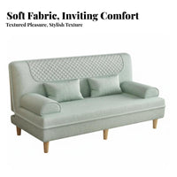 Space-Saving Multi-Position Sleeper Sofa Adjustable Backrest Convertible Couch Washable Cover Living Room Furniture Ergonomic Support for Small Apartment Residents, Students, Homeowners, Home Office