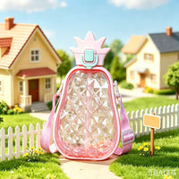 Creative Cute Pineapple Straw Plastic Water Bottle with Strap for Kids, Outdoor Sports, 255g