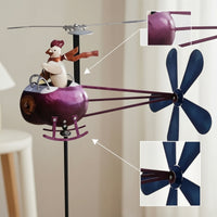 Helicopter Weathervane with Chicken Decorative for Garden, Yard, Homeowners
