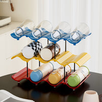 Wave-Shaped Multi-Layer Cup Storage Rack for Kitchen and Bar