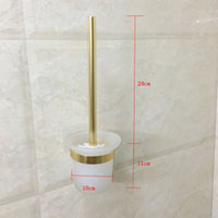 Brushed gold toilet brush, dense bristles