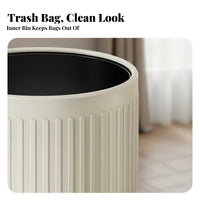Large Capacity Indoor Garbage Can Easy to Clean Modern Minimalist Trash Can Long-Lasting Thickened Body Aperture Top Waste Bin Removable Inner Buckets for Living Room, Kitchen, Bedroom, Bathroom