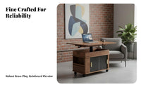 Adjustable C-Shaped Table Foldable Design Laptop Stand Mobile with Locking Casters Tilting Top for Students, Bedroom