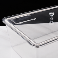 Food Storage Container with Handle, Lid, Clear Tupperware, Made of Food-Grade Polymer, with Sealing Ring