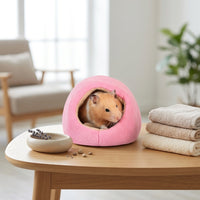 Hamster Sleeping Bag Cube Hanging House, Winter Hamster House and Warm Hamster Nest, Cozy Hamster Bed for Sugar Glider Autumn Winter Warm Pet Cage