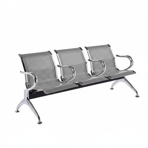 3 Seater Waiting Bench Easy to Clean Airport Reception Seating Stable Hospital Waiting Room Bench for Patients, Facility Managers, Bank, Office, Salon
