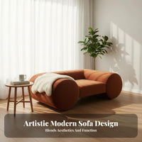 Straight-Line Three-Seater Sofa Light Luxury Living Room Seating Italian design Minimalist Design for Apartment Dwellers, Office