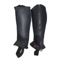 Children's Equestrian Leg Guards with Breathable Mesh and Cowhide