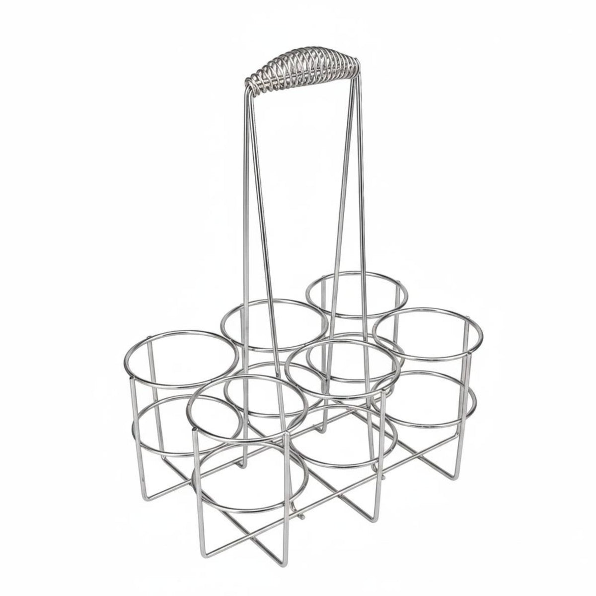 6 Bottles 6 Bottle Beer Basket Portable Drink Carrier Accessible Wire Design
