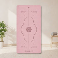 Extra Wide Exercise Mat with Alignment Lines Non-Slip Exercise Mat with Bag Cushioned Thick for Beginners
