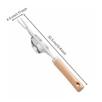 Manual Vegetation Puller Comfortable Grip Stainless Metal Garden Weeder Lever Action Underground Growth Weeder for Vegetable Garden Bed