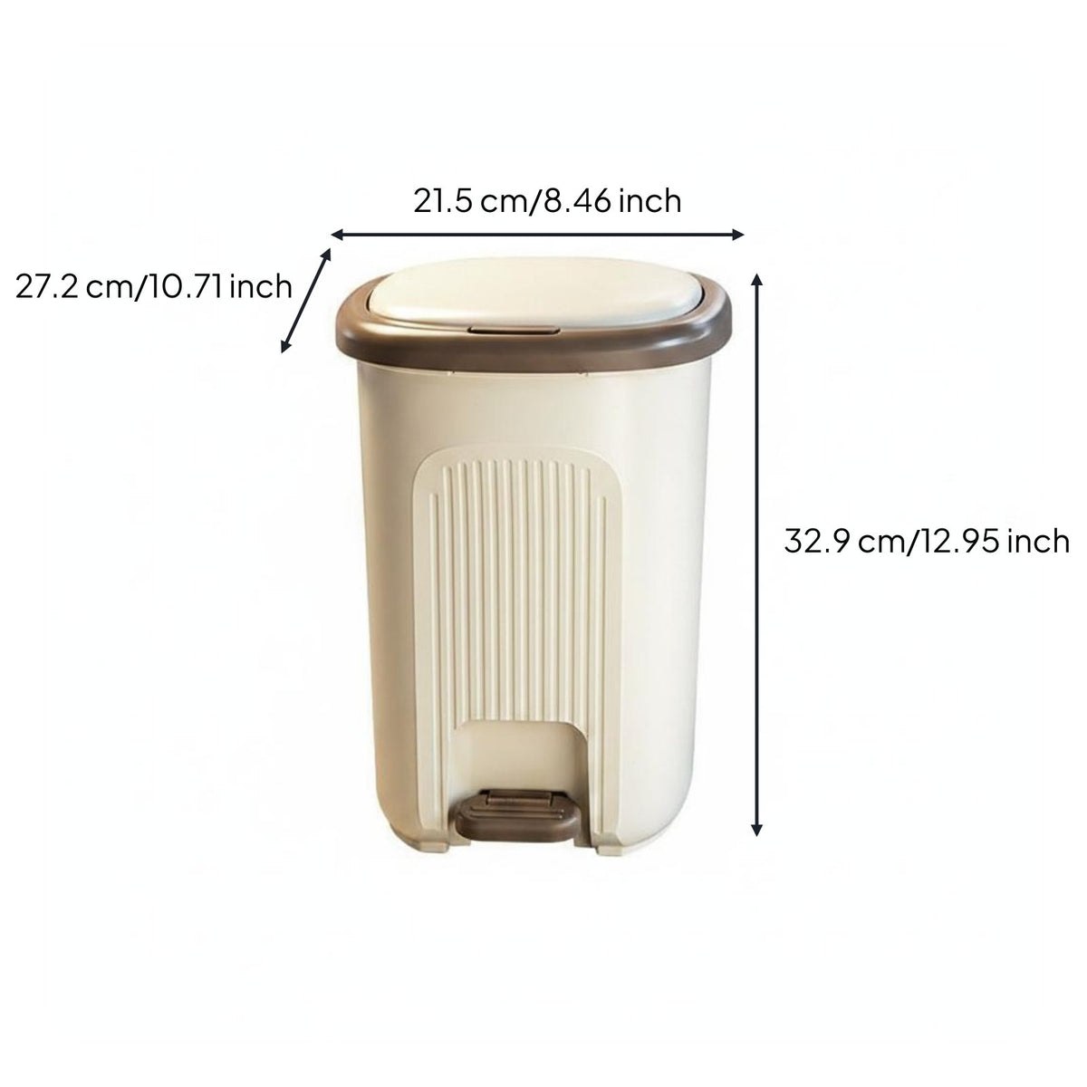 2 Pieces Kitchen Trash Can Quiet Opening Sealed Garbage Bin Hands Free