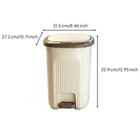 2 Pieces Kitchen Trash Can Quiet Opening Sealed Garbage Bin Hands Free