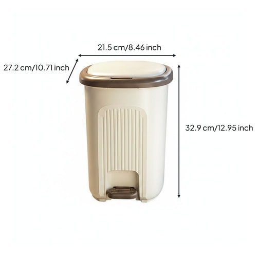 2 Pieces Kitchen Trash Can Quiet Opening Sealed Garbage Bin Hands Free