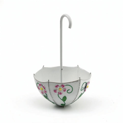 Umbrella Shaped Wall Hanging Planter Outdoor Umbrella Planter Rustic for Patio