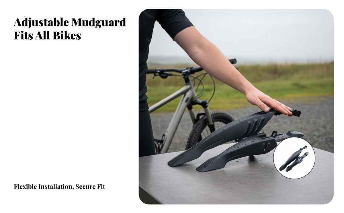 2 Pieces Mountain Bike Fenders Long-Lasting Adjustable Bike Mudguards Adjustable Cycle Fenders Lightweight Cycle Mudguard Set