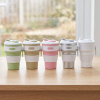 Collapsible Silicone Travel Cup with Carabiner - Portable and Reusable