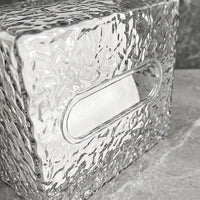 Wall Mounted Hanging Washroom Tissue Box Holders for Students, PET Glacier Pattern Paper Holder for Kitchen