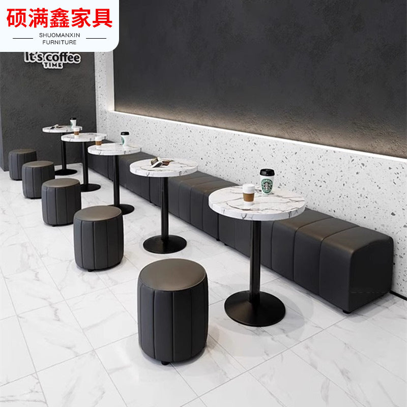 休闲卡座沙发清吧桌椅卡座组合咖啡西餐厅靠墙卡座沙发工业风长凳