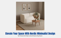 Reception Sofa, Nordic minimalist plush couch, Small Apartment Lounge, Office Meeting Chair, Removable Cushion