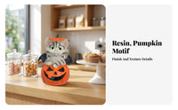Spooky-Cute Pumpkin Cat Figurine