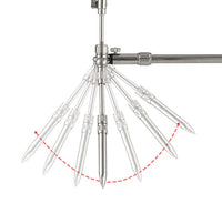Kuno RP816 Stainless Steel Fishing Rod Holder, Quick-Fold, Three-Head European Style