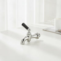 Polished Faucet with Lever Handle Threaded Dispenser Faucet Sturdy Beverage Dispenser Tap Leak-Proof for Tea Shops