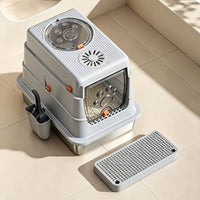 Stainless Steel Litter Box Odor Control Enclosed Feline Litter Box Leak Proof