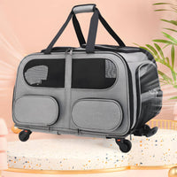 Pet Trolley Case Portable Pet Suitcase Large Capacity for Travel, Outdoor, Cats