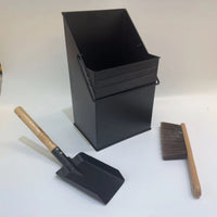 Fireplace Tool Set with Ash Bucket, Shovel, and Brush