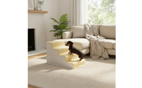 4-Step Pet Stairs Lightweight Puppy Sofa Stairs Dog Bed Steps Easy Assembly Soft Cat Climbing Ladder Machine-Washable Cover