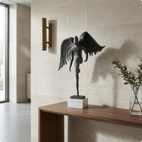 Angel Figure Ornament Large Wings Abstract Angel Sculpture Lustrous