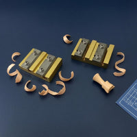 Metal Violin Peg Reamer Gold-Colored Violin Peg Repair Tool Clamping Plates Screw-Secured for Luthiers