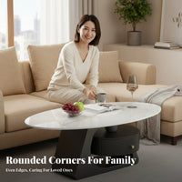 2 Pieces Nesting Coffee Tables Modern Minimalist aesthetic Nesting Table Set Easy Setup Internal Storage for Homeowners, Bedroom