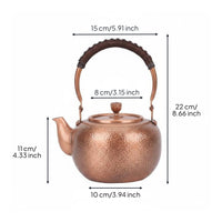 Chinese Style Copper Kettle Thickened Body Kitchenware Uniform Heat Conduction for Home Decor