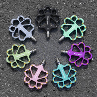 WEST BIKING Bicycle Pedals, Triple Bearings, Lubricated, Anti-Slip, Aluminum Alloy, Hollow Design